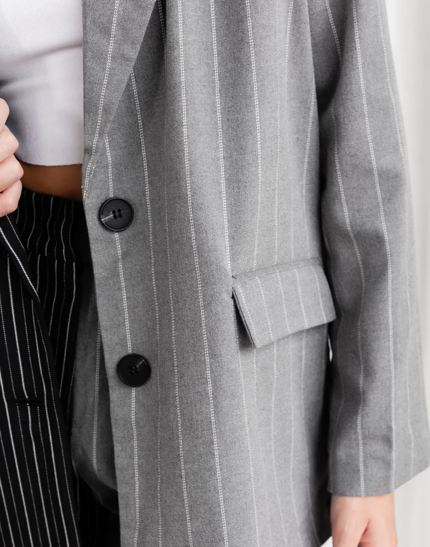 Forrest Pinstripe Block Blazer - 4th & Reckless 8 Forrest Pinstripe Block Blazer - 4th & Reckless