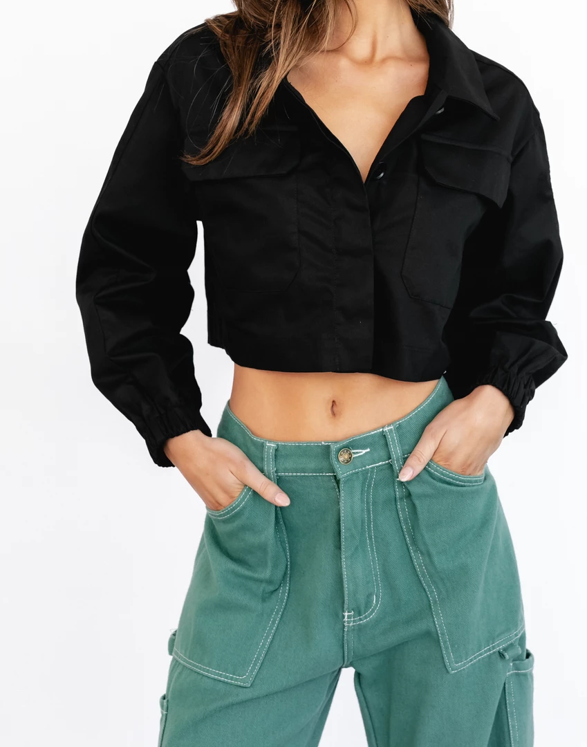 Le Deux Crop Jacket (Black) - By Lioness New Arrivals 2 Le Deux Crop Jacket (Black) - By Lioness New Arrivals