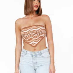Into Fashion New Arrivals Mackenzie Crop Top (Print)