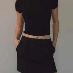 Charcoal Clothing Sidewalk Mini Skirt (Black) 13 Charcoal Clothing Sidewalk Mini Skirt (Black)