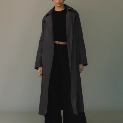 Charcoal Clothing Portrait Trench Coat (Charcoal) New Arrivals