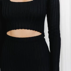 Main Squeeze Midi Dress (Black) - By Lioness Dresses