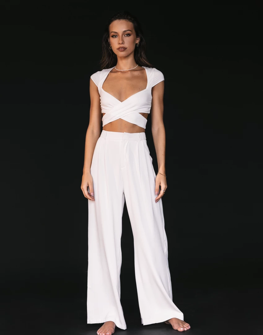 Charcoal Clothing New Arrivals Monet Pants (Cream) 3 Charcoal Clothing New Arrivals Monet Pants (Cream)