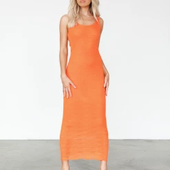 Pink Diamond Skyla Maxi Dress (Orange) Dresses