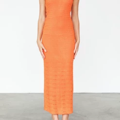 Pink Diamond Skyla Maxi Dress (Orange) Dresses