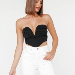 Shareen Collections New Arrivals Amaris Corset Top (Black)