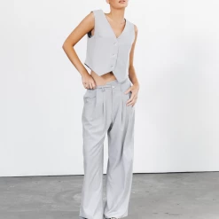 Gisele Vest (Grey Pinstripe) - By Lioness