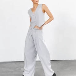 La Mesa Pants (Grey Pinstripe) - By Lioness New Arrivals