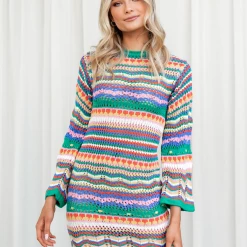 Thanne New Arrivals Dreamland Mini Dress (Green)