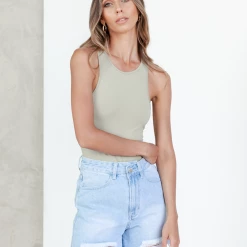 Pink Diamond Bodysuits Martha Bodysuit (Khaki)