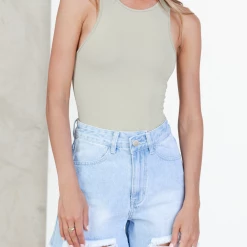 Pink Diamond Bodysuits Martha Bodysuit (Khaki)