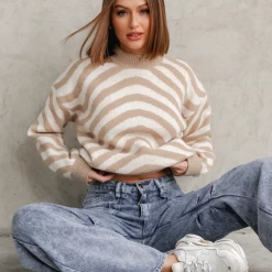 Paper Heart Huxley Knit Jumper (Beige)