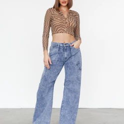 Into Fashion New Arrivals Caleb Mesh Top (Print)