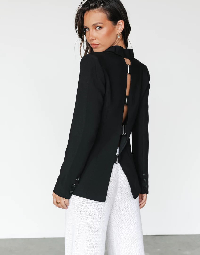 Devana Blazer (Black) - 4th & Reckless Winter Warmers 3 Devana Blazer (Black) - 4th & Reckless Winter Warmers