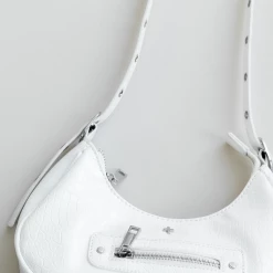 Peta And Jain New Arrivals Moto Bag (White Croc) - By Peta + Jain