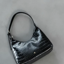 Peta And Jain Cambridge Bag (Black Croc) - By Peta + Jain New Arrivals