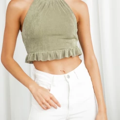 Ruby Sees Risha Crop Top (Green)