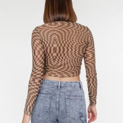 Into Fashion New Arrivals Caleb Mesh Top (Print)