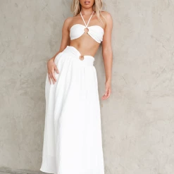 Pink Diamond Libra Halter Set (White) Sets + Co-ords