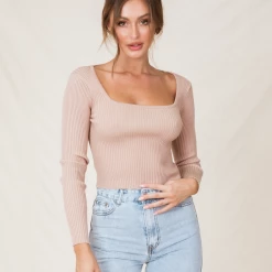 Pink Diamond Hariette Crop Top (Blush) Tops