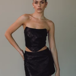 Charcoal Clothing Washington Corset Top (Black)