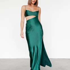 Charcoal Clothing New Arrivals Rhianna Maxi Dress (Emerald Green)