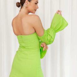 Into Fashion New Arrivals Izobel Mini Dress (Green)