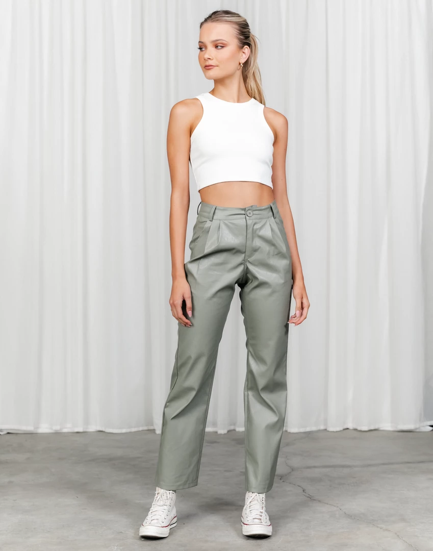 Into Fashion Esme Pants (Sage) Bottoms 1 Into Fashion Esme Pants (Sage) Bottoms