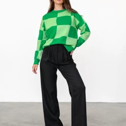 Into Fashion Vera Knit Jumper (Green) Jumpers & Cardigans