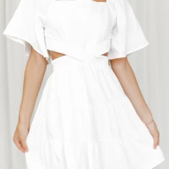 Charcoal Clothing Allysa Mini Dress (White) Dresses