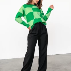 Into Fashion Vera Knit Jumper (Green) Jumpers & Cardigans