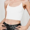 Mint Vanilla Selena Crop Top (White) Tops