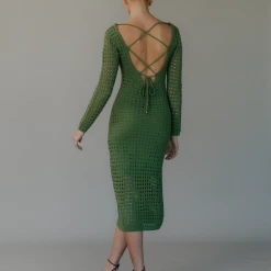 Indikah Zoya Midi Dress (Green) New Arrivals