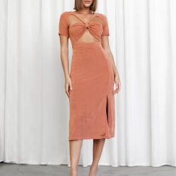 Pink Diamond Addicted To Love Midi Dress (Rust) Dresses 9 Pink Diamond Addicted To Love Midi Dress (Rust) Dresses