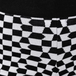 Thanne Hadleigh Knit Shorts (Black/White Check)