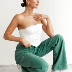 8 Birdies Nicci Strapless Top (White) New Arrivals