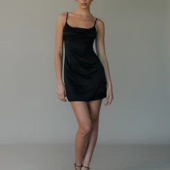 Charcoal Clothing New Arrivals Desmina Mini Dress (Black)