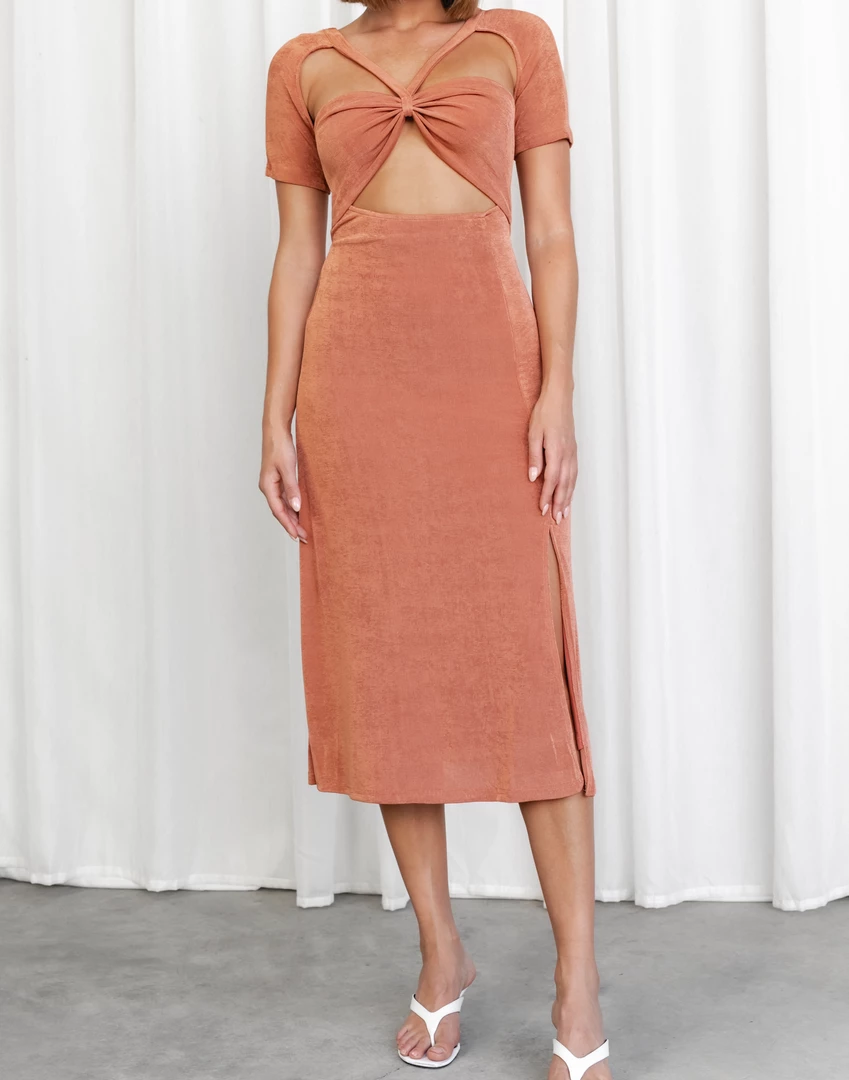 Pink Diamond Addicted To Love Midi Dress (Rust) Dresses 2 Pink Diamond Addicted To Love Midi Dress (Rust) Dresses