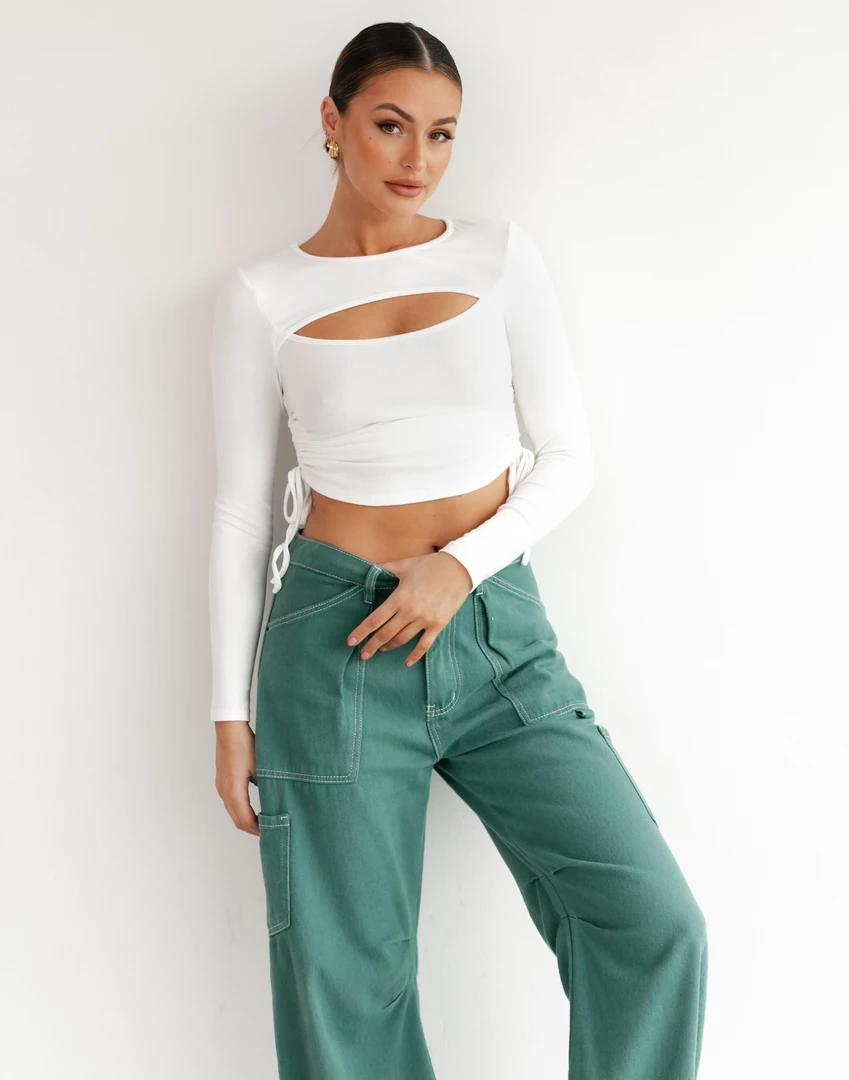 Into Fashion New Arrivals Mabel Crop Top (White) 1 Into Fashion New Arrivals Mabel Crop Top (White)