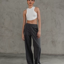 Charcoal Clothing New Arrivals Hailee Tank Top (White)