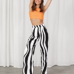 Charcoal Clothing Sets + Co-ords Zita Pants (Black/White)