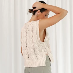 Salty Bright New Arrivals Steffi Vest Top (Beige)