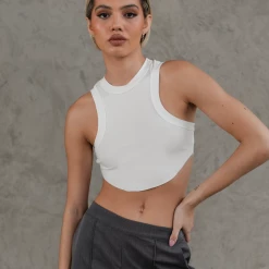 Charcoal Clothing New Arrivals Hailee Tank Top (White)