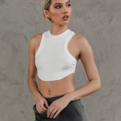Charcoal Clothing New Arrivals Hailee Tank Top (White)