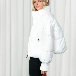 Pink Diamond Louisiana Puffer Jacket (White)