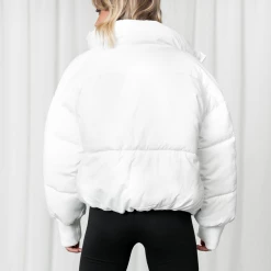 Pink Diamond Louisiana Puffer Jacket (White)