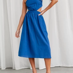 Reverse Paige Midi Dress (Navy)