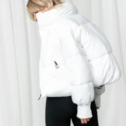 Pink Diamond Louisiana Puffer Jacket (White)