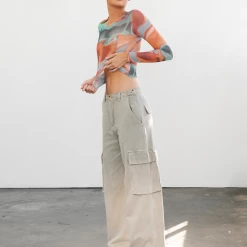 Into Fashion Jaylee Crop Top (Blue) New Arrivals