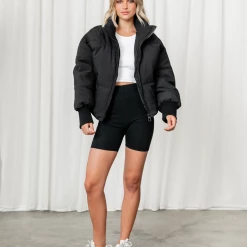 Pink Diamond Winter Warmers Louisiana Puffer Jacket (Black)